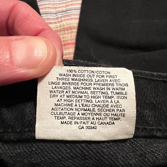 Levi's‎ Vintage 506 Black Jeans Mens Size 36x34 Straight Leg Denim Orange Label - Picture 6 of 6